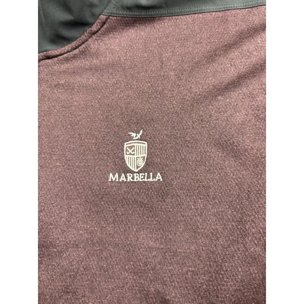 Nike Golf Dri-FIT Pullover Mens‎ XL Red 1/4 Zip Marbella Long Sleeve Shirt
